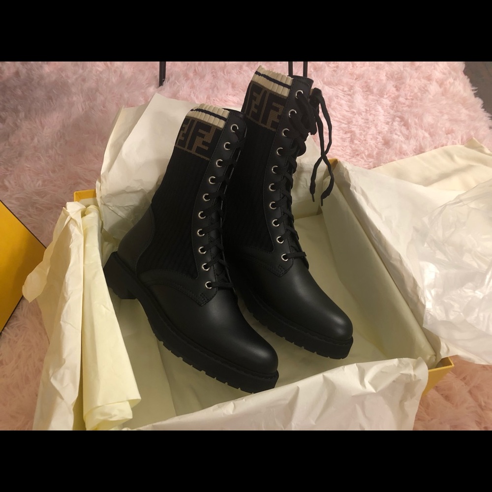 Fendi combat boots